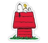 Official Peanuts Snoopy Asleep On The Doghouse Sticker Size S (10 x 10 cm)