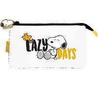OFFICIAL PEANUTS SNOOPY LAZY DAYS TRIPLE COMPARTMENT PENCIL CASE