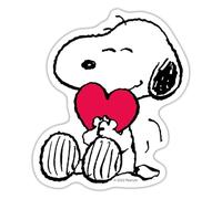 Official Peanuts Snoopy Love Sticker Size S (10 x 10 cm)