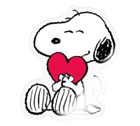 Official Peanuts Snoopy Love Sticker Size S (10 x 10 cm)