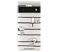 Official Peanuts Snoopy Striped Google Pixel 7 Pro Case to Protect Your Mobile Phone Flexible Silicone Google Case with Official Snoopy License