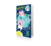 Official Peppa Pig Brother Birthday Card, Includes Badge
