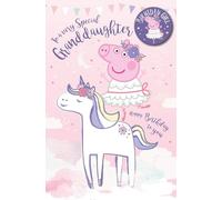 Official Peppa Pig Granddaughter Birthday Card - Birthday Badge Card (Design may Vary)