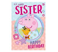 Official Peppa Pig Sister Birthday Card, To A Super Sister