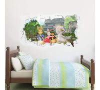Official Peter Rabbit and Friends Hill Top Farm Smashed Wall Sticker Mural PRTV23 (90cm Width x 50cm Height)