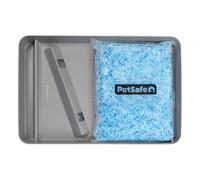 Official PetSafe ScoopFree Stainless Steel Reusable Tray - Includes 4.3 lb. of Premium Non-Clumping Crystal Cat Litter, Fresh Scent