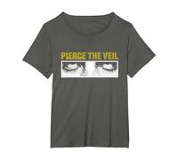 Official Pierce The Veil Eye Box T-Shirt, Women's Plus, Asphalt Grey, 2X