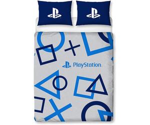 Official PlayStation Blue Double Duvet Cover Reversible Gaming Bedding Set