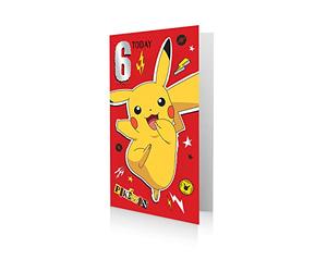 Official Pokemon Age 6 Birthday Card