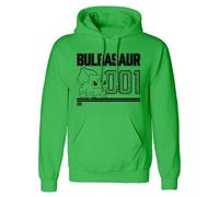 Official Pokemon Bulbasaur Line Art Pullover Hoodie Retro Gaming Fan Apparel