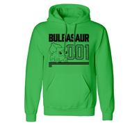 Official Pokemon Bulbasaur Line Art Pullover Hoodie Retro Gaming Fan Apparel