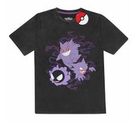 Official Pokemon Ghosts Unisex Black T-Shirt, Medium