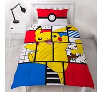 POKEMON MEMPHIS SINGLE PANEL DUVET PIKACHU REVERSIBLE 2 IN 1 DESIGN