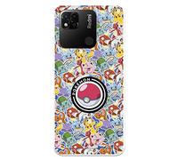Official Pokémon Sticker Pattern for Xiaomi Redmi 10A, Pokémon Sticker Pattern to Protect Your Phone, Flexible Silicone Xiaomi Case with Official Pokémon License,