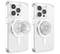 PopSockets Phone Grip Compatible with MagSafe®, Adapter Ring Included, Phone Holder, Wireless Charging Compatible - Clear