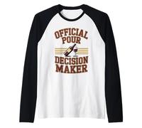 Official Pour Decision Maker Funny Wine Humor Holiday Raglan Baseball Tee