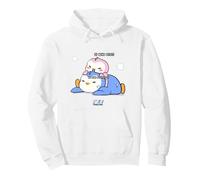 Official Pudgy Penguins Merch | GF Bite | Duo Pengu & Polly Pullover Hoodie, Adult Unisex, White, XX-Large