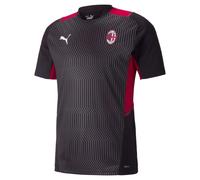 Official Puma AC Milan Mens Small 2021/22 Training Shirt Black Red - RRP £49.99