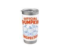 Official Pumpkin Inspector for a Cheeky Touch Fall Funny Stainless Steel Insulated Tumbler