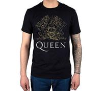 Official Queen Crest T-Shirt, Black, S