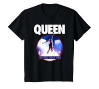 Official Queen We Will Rock You T-Shirt T-Shirt, Youth, Black, Medium