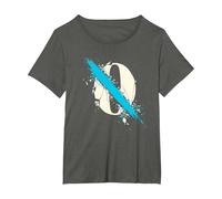 Official Queens of The Stone Age Shattered T-Shirt, Women's Plus, Asphalt Grey, 5X