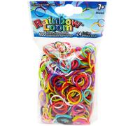 Official Rainbow Loom 600 Ct. Rubber Band Refill Pack JELLY MULTI COLOR MIX [Includes C-Clips!]