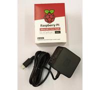 Raspberry Pi 4 Model B Official PSU, USB-C, 5.1V, 3A, UK Plug, Black