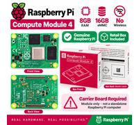 Raspberry Pi CM4 Compute Module 4 8GB RAM 16GB eMMC Industrial 55x40mm No WiFi