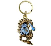 Official Real Madrid Blue Dragon Keyring | Metallic Accessory with RM Crest and Gold Details | Inspired by Iconic Club Designs | Sports and Collection Keychain for Fans and Fans