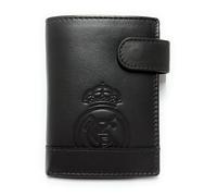 Official Real Madrid Wallet - 100% Legitimate Leather with RFID Protection, Exclusive Design with Club Crest. Gift for Men., multicoloured, De mano, Classic