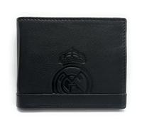 Official Real Madrid Wallet - 100% Legitimate Leather with RFID Protection, Exclusive Design with Club Crest. Gift for Men., multicoloured, De mano, Classic