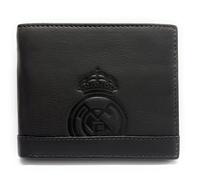 Official Real Madrid Wallet - 100% Legitimate Leather with RFID Protection, Exclusive Design with Club Crest. Gift for Men., multicoloured, De mano, Classic