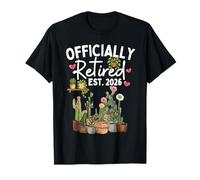 Official Retired Est.2026 Gardening Flower Cactus Lover T-Shirt