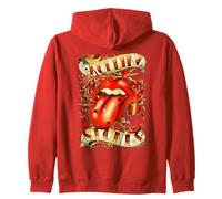 Official Rolling Stones Old School Rose Tattoo Vintage Rock Zip Hoodie
