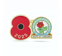 Official Royal British Legion Blackburn Rovers Poppy Football Pin 2025