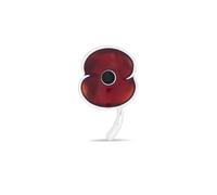 Official Royal British Legion Enamel Poppy with Jet Centre Pin