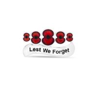 Official Royal British Legion Lest We Forget Poppy Bar Pin