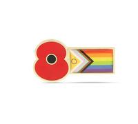 Official Royal British Legion Pride Flag Poppy Badge