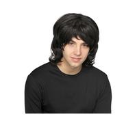 Official Rubies Black 70's Shag Wig