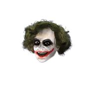 Official Rubies Mens The Joker 3/4 Vinyl Mask With Wig DC