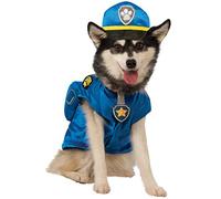 Official Rubie's Paw Patrol Chase Pet Dog Costume, Size: Medium Neck to Tail 15 inch, Chest 17 inch