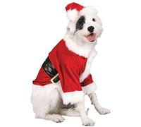 Official Rubie's Santa Claus Dog Costume, Christmas Pet Dress Up, Size Medium Halloween Halloween