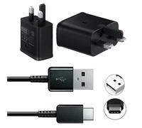 Official Samsung Adaptive Fast Charger with USB-C Cable (UK 3-Pin) - 15W, Black