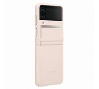 Official Samsung Flap Leather Cover for Galaxy Z Flip4 - Peach