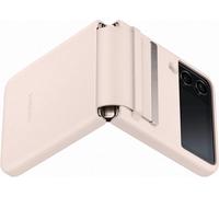 OFFICIAL SAMSUNG GALAXY Z FLIP 4 SOFT LEATHER COVER CASE | PEACH