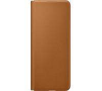 Leather Case for Galaxy Z Fold 3 with Strap Ultra-thin Leather Cover brown