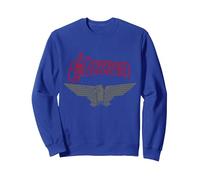 Official Saxon Eagle Vintage band retro Sweatshirt, Adult Unisex, Royal Blue, X-Large