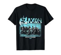 Official Saxon Heavy Metal Never Surrender Band Music T-Shirt, Men, Black, XX-Large