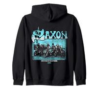 Official Saxon Heavy Metal Never Surrender Band Music Zip Hoodie